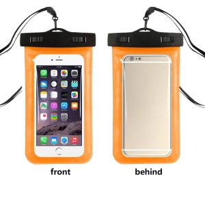 Orange Waterproof Phone Pouch